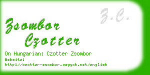 zsombor czotter business card